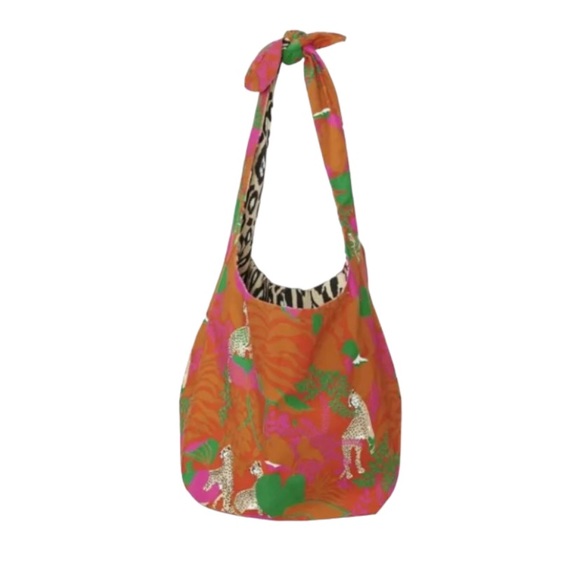 CAbi Handbags - CAbi Sling Bag 5992 Orange Multicolor Leopard Animal Print Reversible